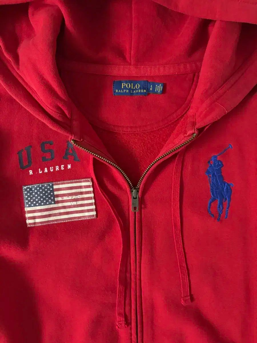  ポロ ビックポニー 星条旗 ジップアップパーカー パーカー トップス