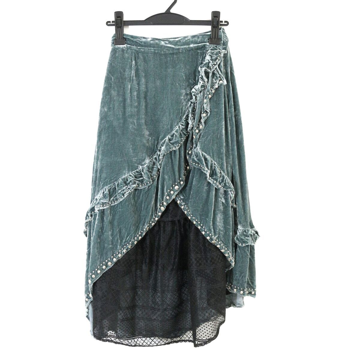 売れ筋人気商品！ rurumu ルルムウ 20AW asymmetry Velvet skirt アシンメトリーベルベットスカート rrm20AW-SK02 大人気即