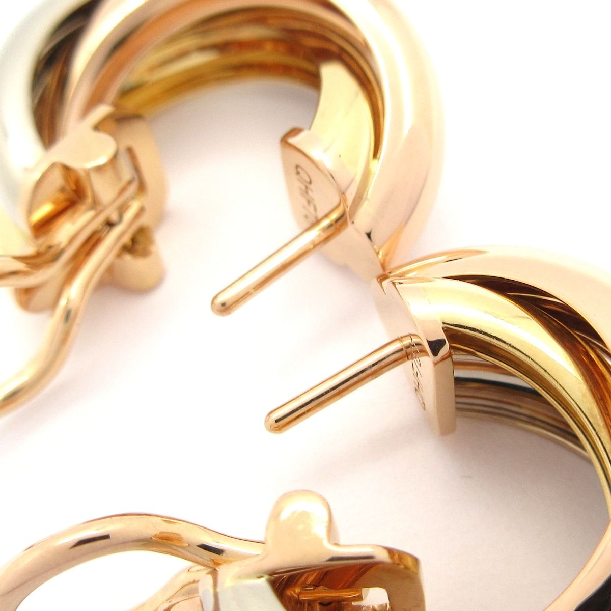 Cartier(カルティエ) ピアス美品 トリニティ K18スリーカラー クリップ