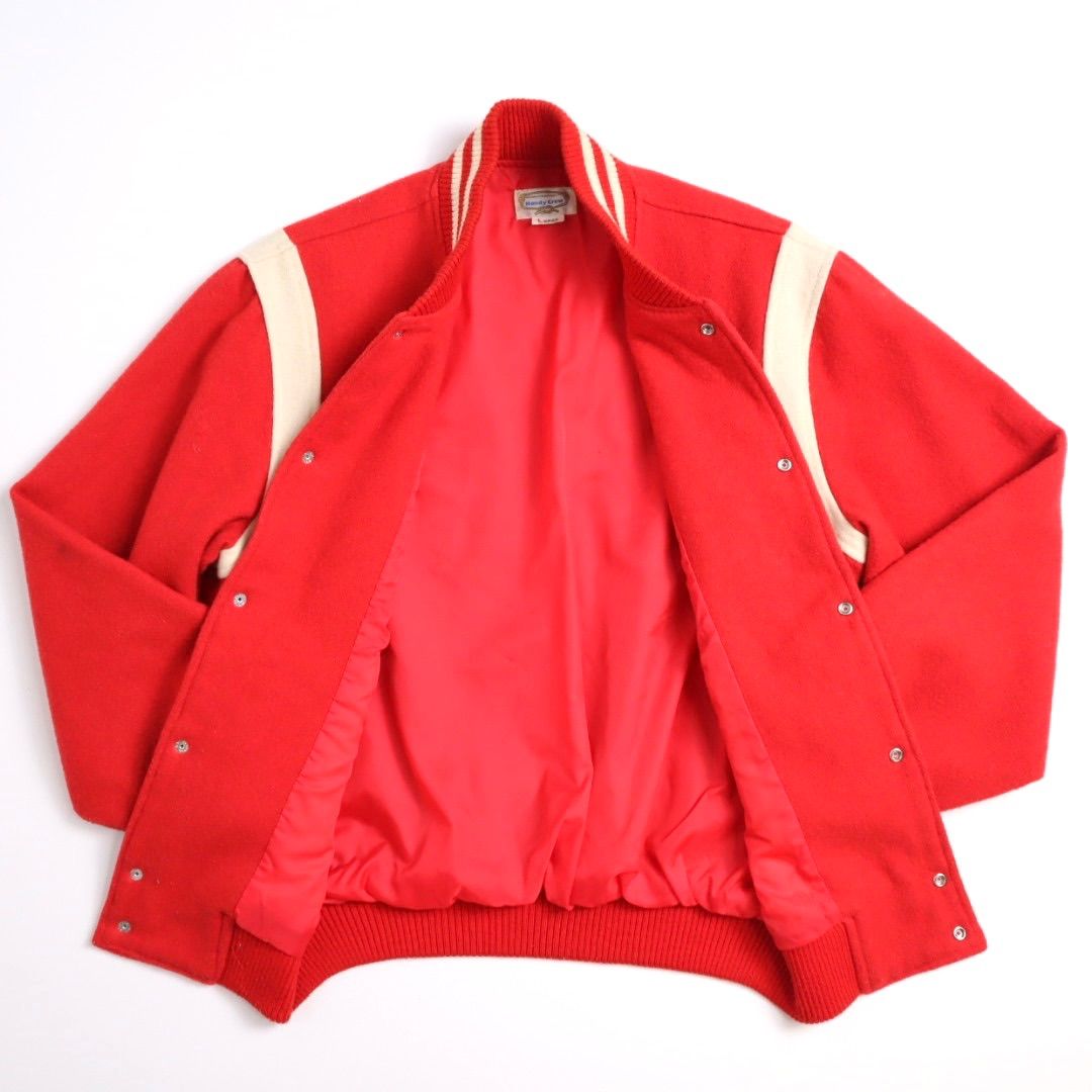 Vintage 80s 90s スタジャン テディジャケット 肩ライン 袖ライン