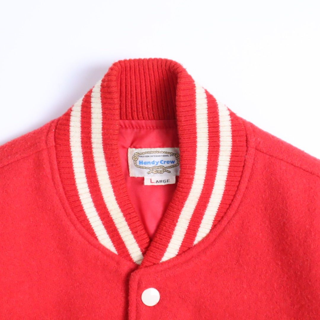 Vintage 80s 90s スタジャン テディジャケット 肩ライン 袖ライン