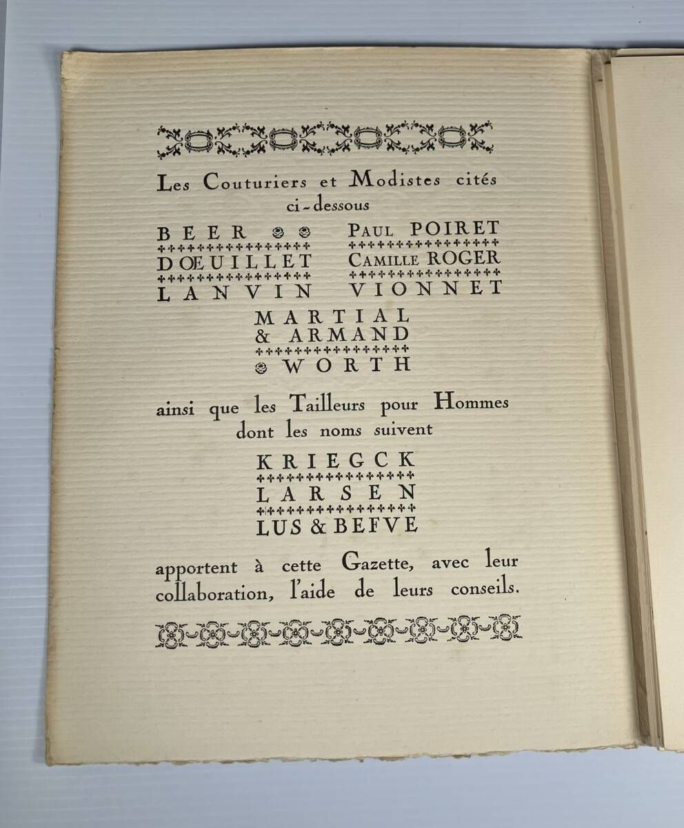 完本 GAZETTE DU BON TON 1922年 No.4 ガゼット デュ ボントン フランス史最高の一冊 博物館所蔵 バルビエ マルティ ルパップ