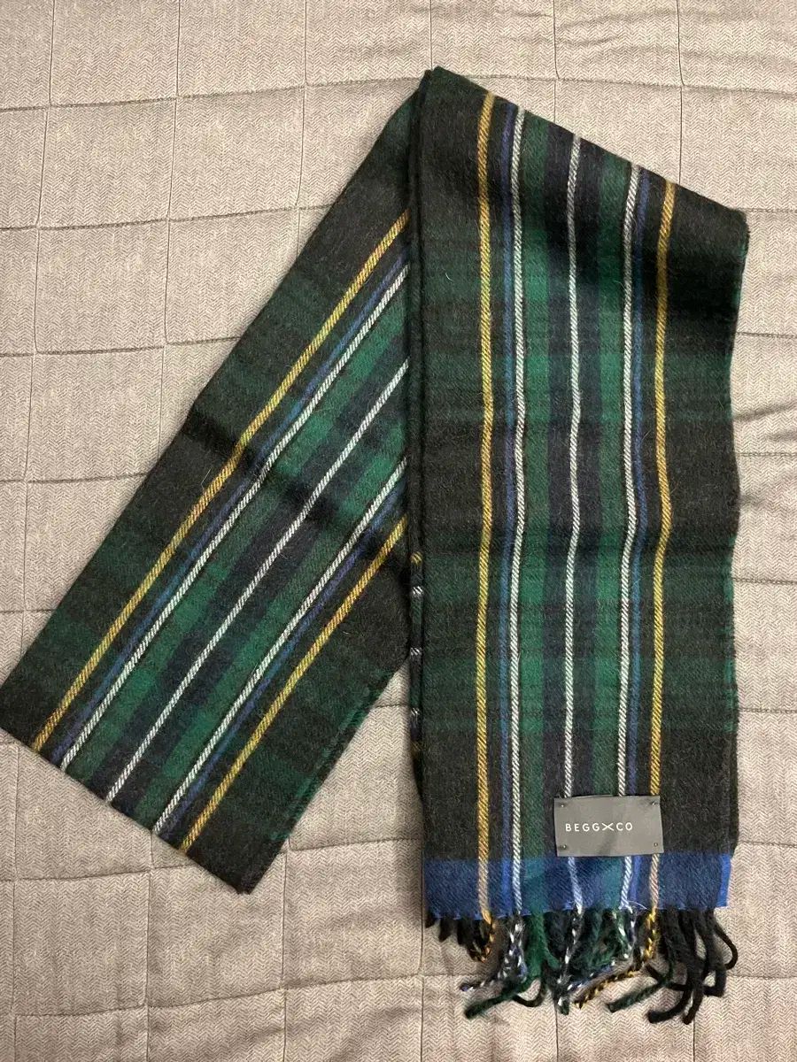 ベグアンドコー マフラー ブラックウォッチ ウール