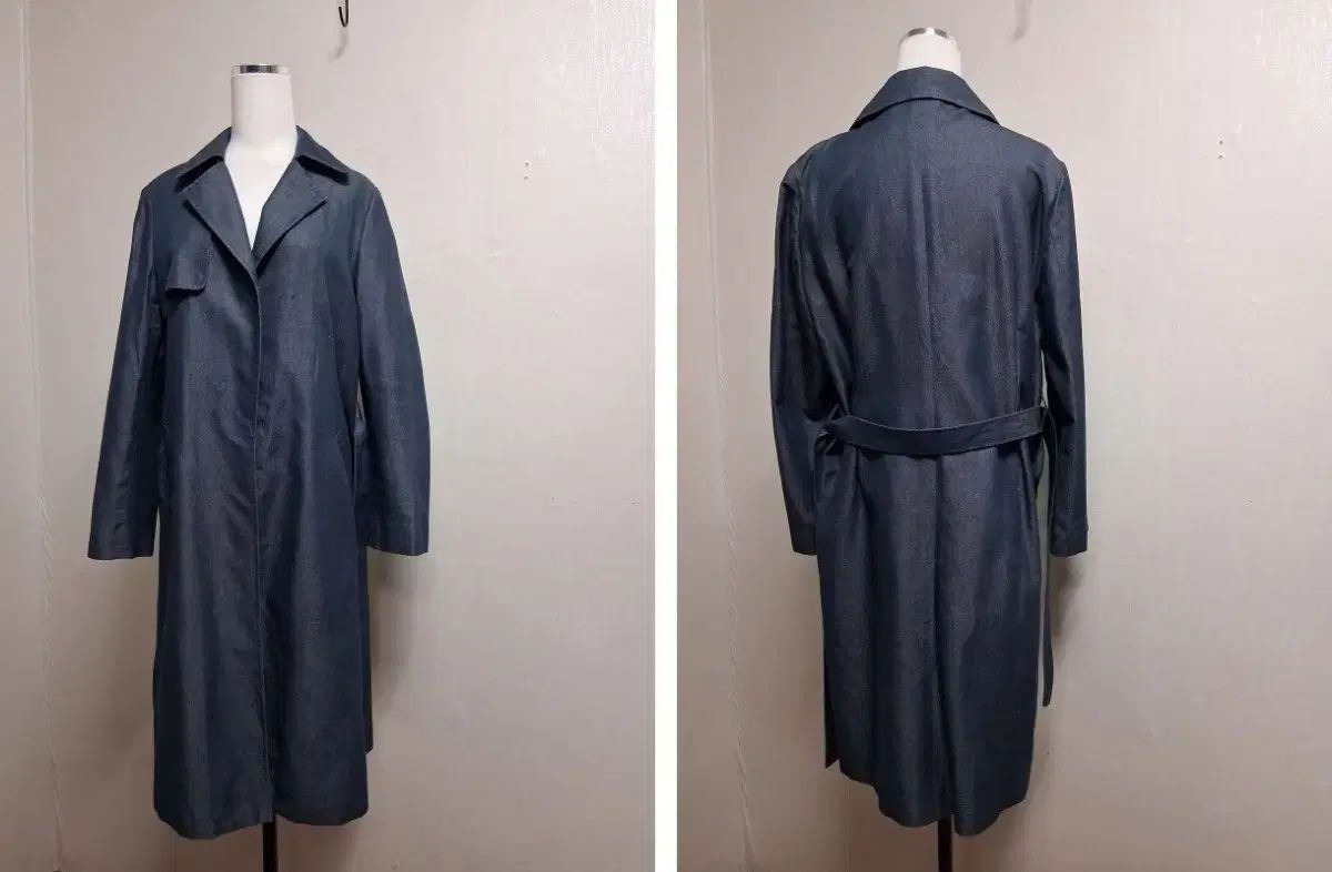 デニム トレンチ コート ロング デニムジャケット ベルト スタイル