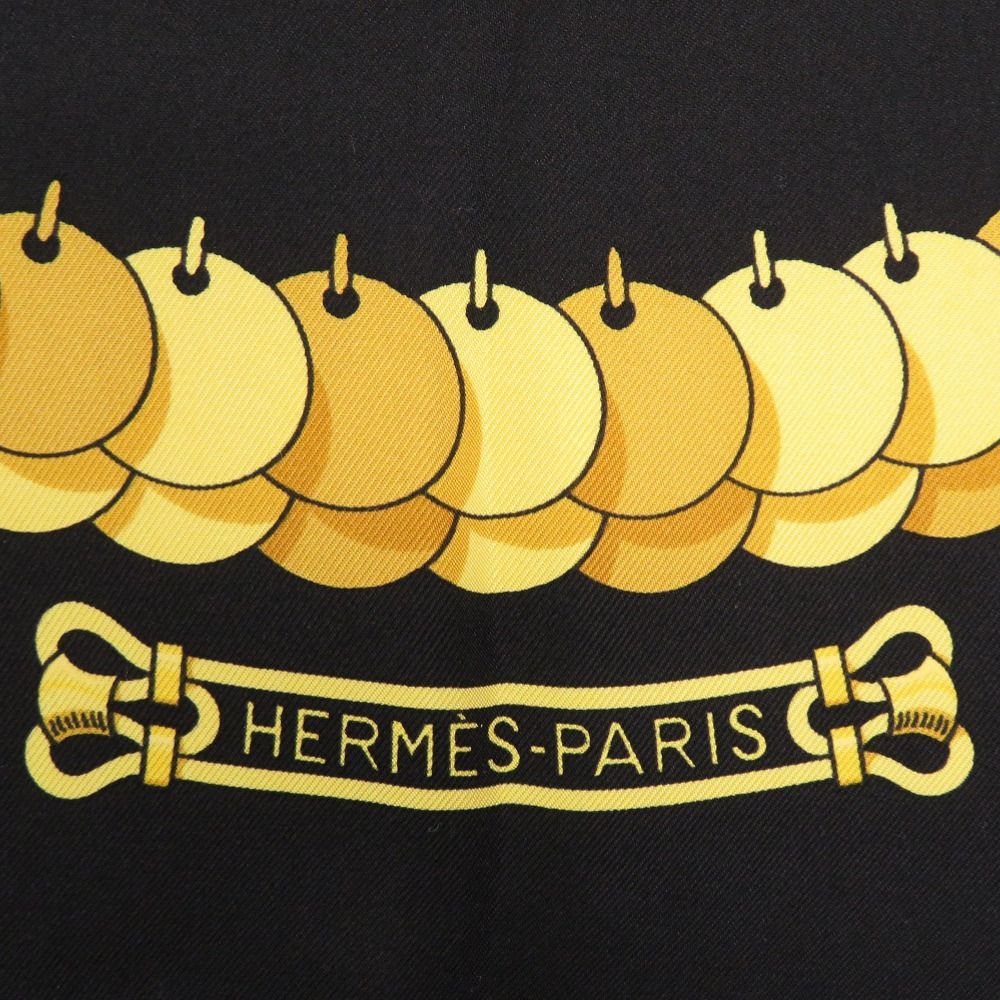 エルメス カレ90 KOSMIMA コスミマ 宇宙 シルク ブラック スカーフ 1437 HERMES