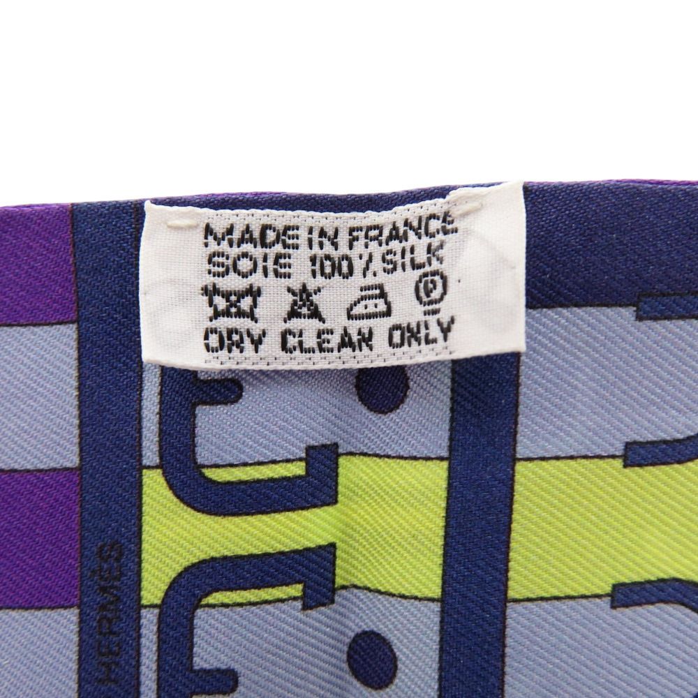 エルメス ツイリー ロカバール Rocabar 馬柄 スカーフ シルク ネイビー パープル 0203 HERMES MERCADOAVALIA_COM_BR