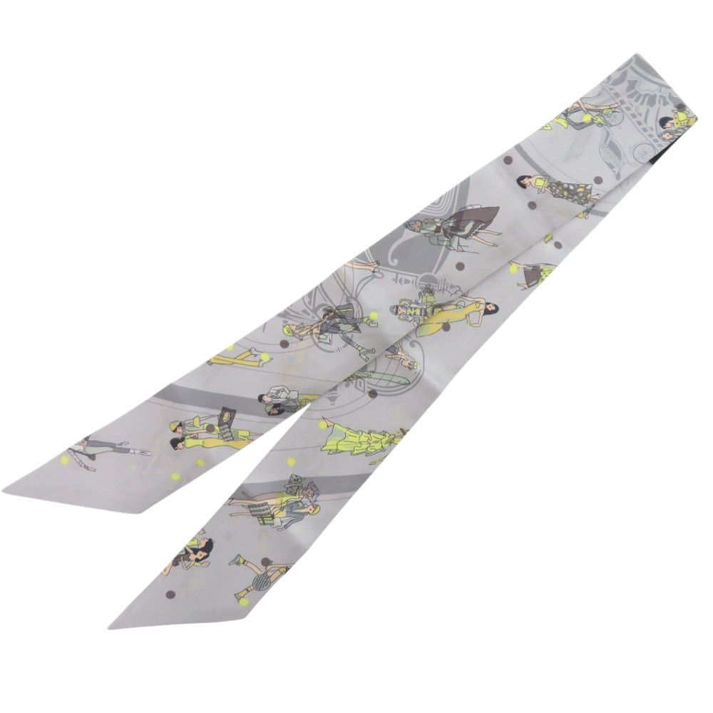 エルメス ツイリー エクスブリス パリジェンヌ Ex-Libris Les Parisienne シルク グリペール ジョーヌスフレ トープ スカーフ 0198 HERMES