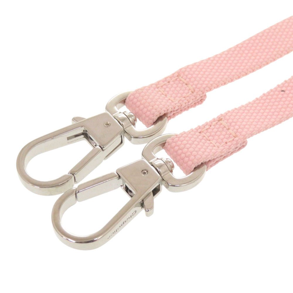 エルベ シャプリエ ナイロンキャンバス ピンク シルバー金具 ショルダーストラップ 1044 Herve Chapelier