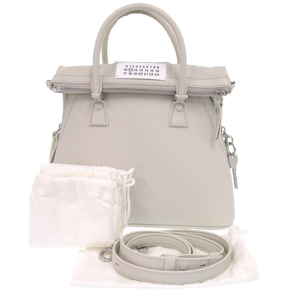 メゾン マルジェラ 2WAY 5ACミニ S56WG0082 レザー グレージュ ショルダーバッグ 0376 Maison Margiela