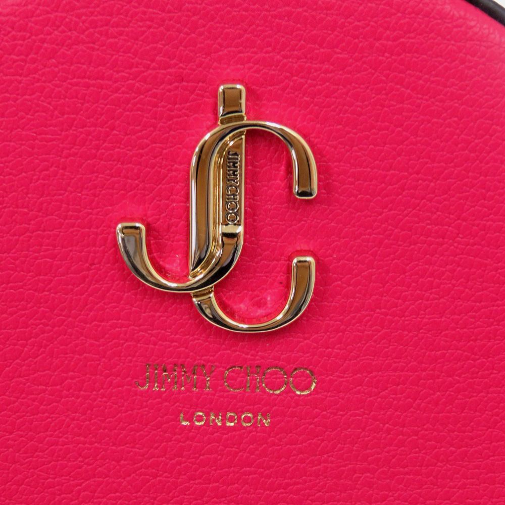 綺麗 ジミーチュウ ジェイシー ラウンド コインパース レザー ドラゴン ピンク コインケース 財布 0571 JIMMY CHOO 温かい