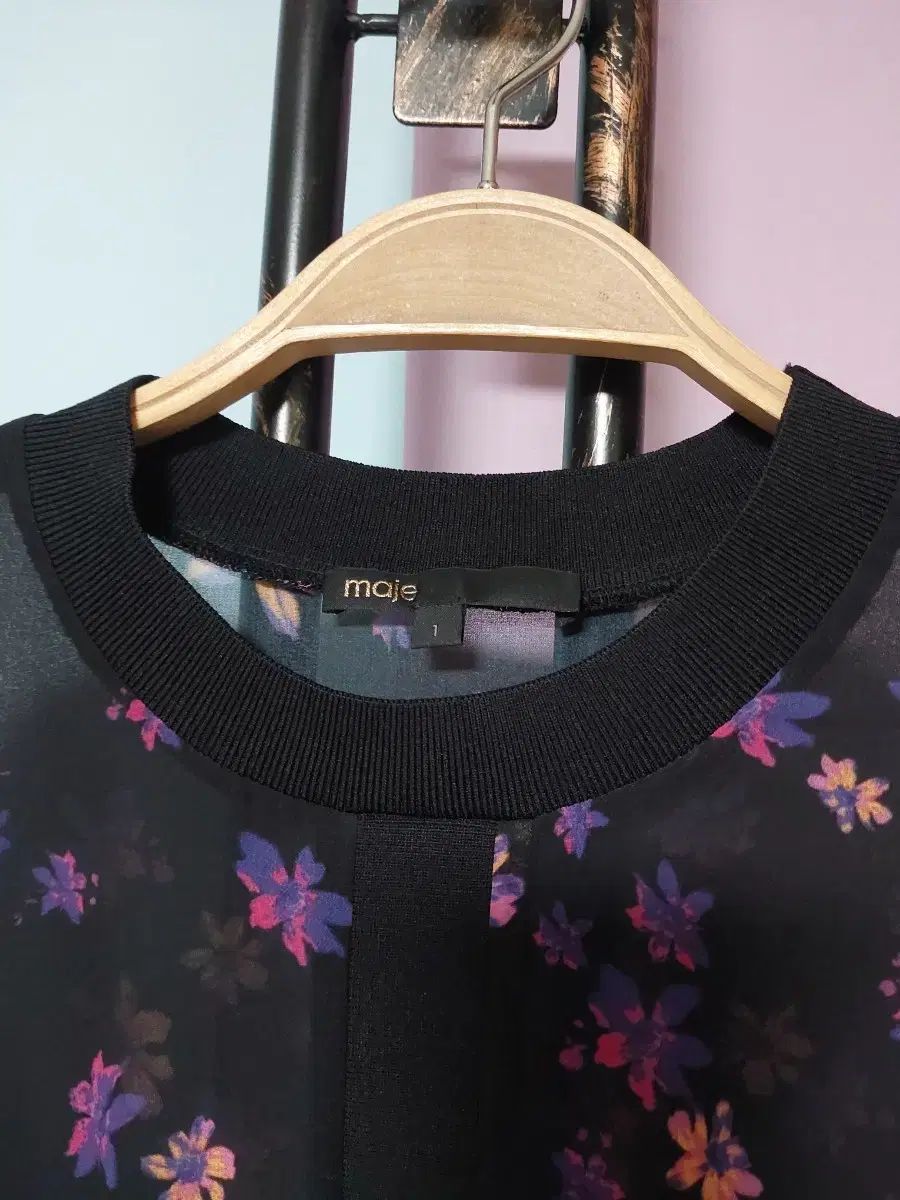 麻黒フラワー ロング プリーツ ONE PIECE 1