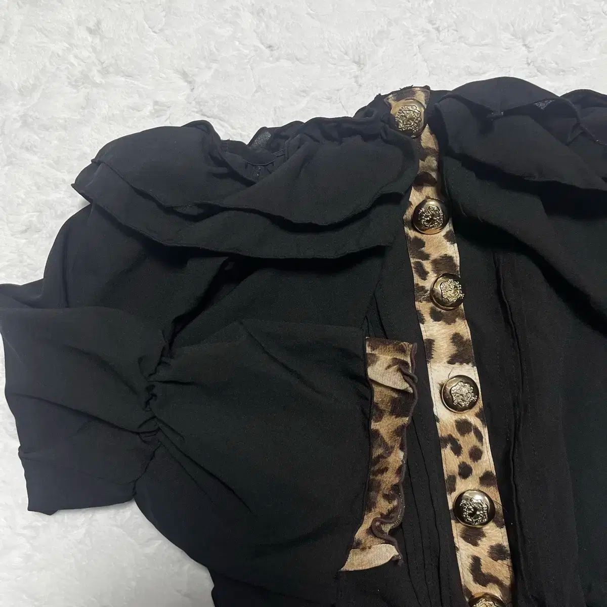  d i a ダイヤ レオパード ギャル ONE PIECE 長袖 七分袖 ミニワンピース