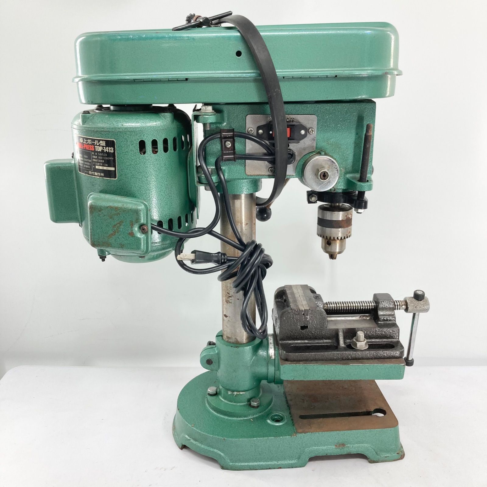 田代製作所 卓上ボール盤 TDP-1413 ドリルプレス 100V 5段変速 ドリル径13mm 目立った傷や汚れなし 動作良好
