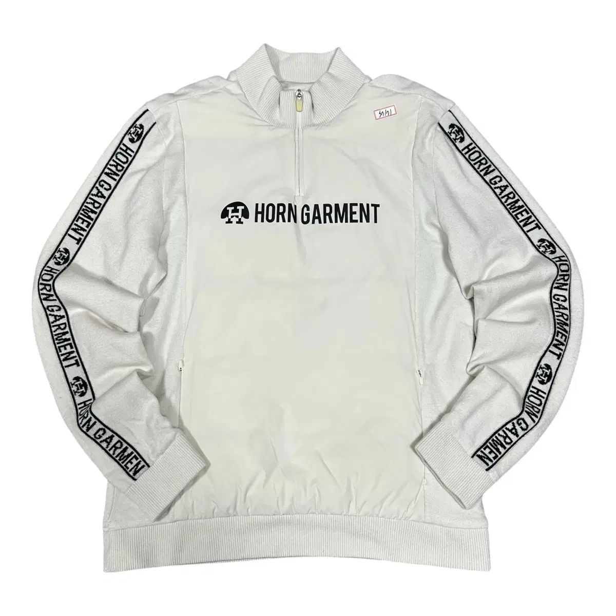 即配 ホンガーメント ゴルフ グースダウン カシミア 白 ニット