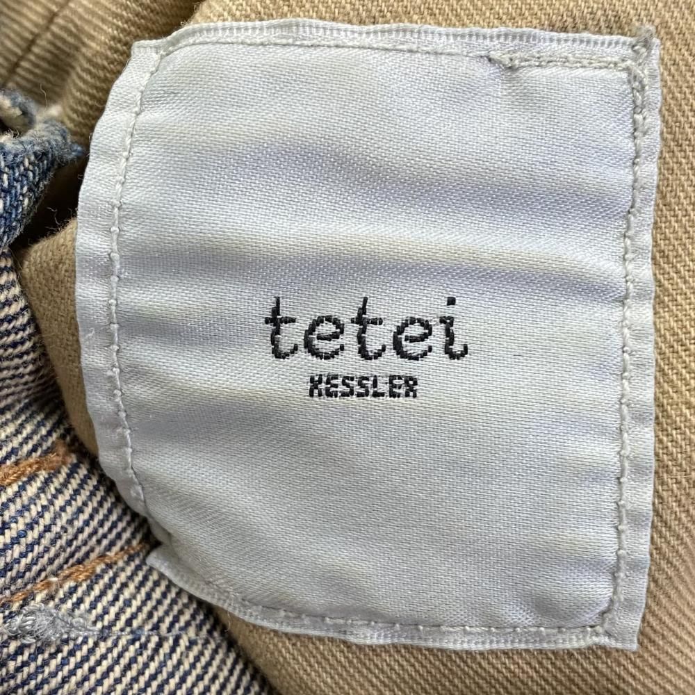 中古】tetei ド根性デニムパンツ ダメージ加工 ブルー サイズ31 テテイ  