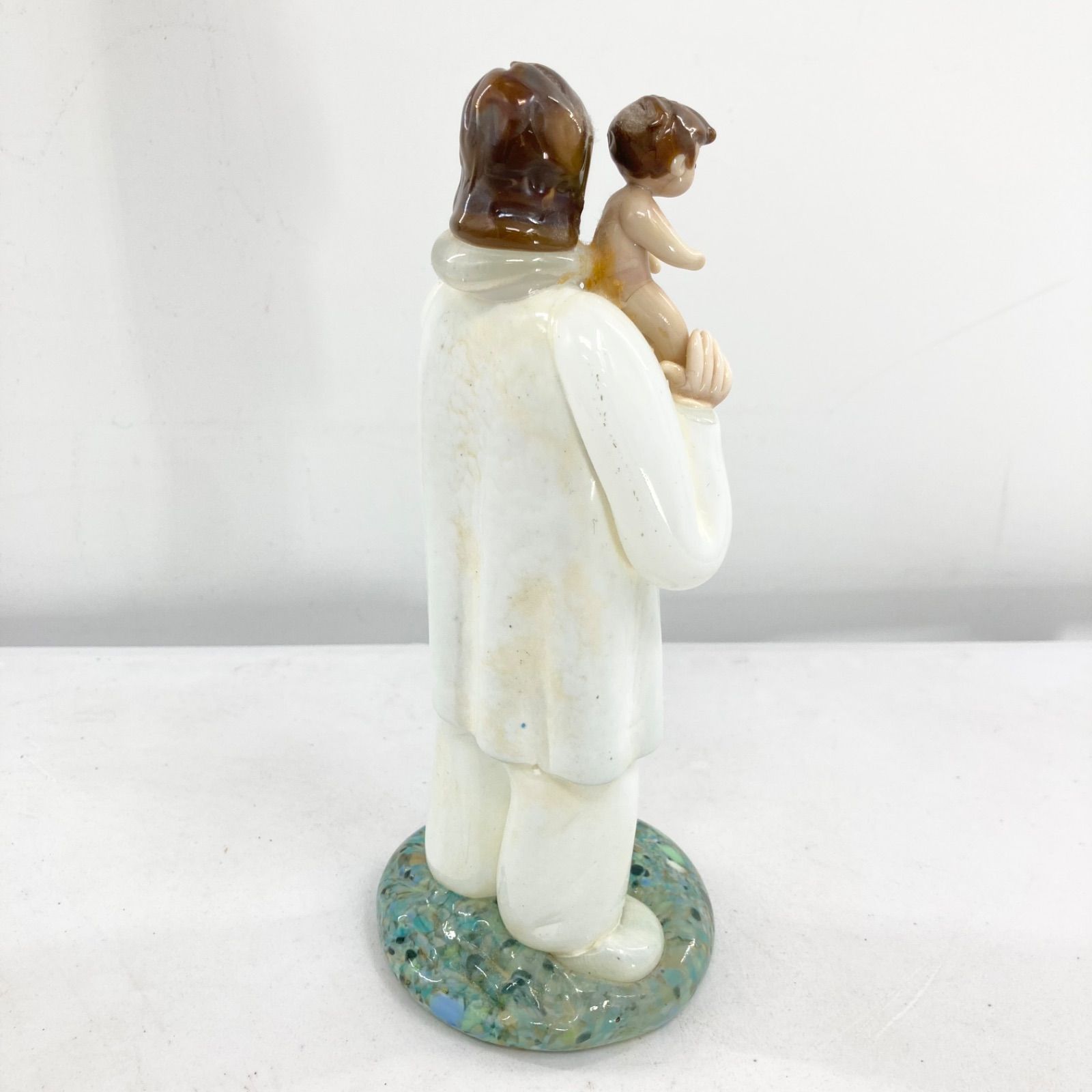 ボヘミアングラス ドクター人形 親子 ガラスフィギュリン ハンドメイド