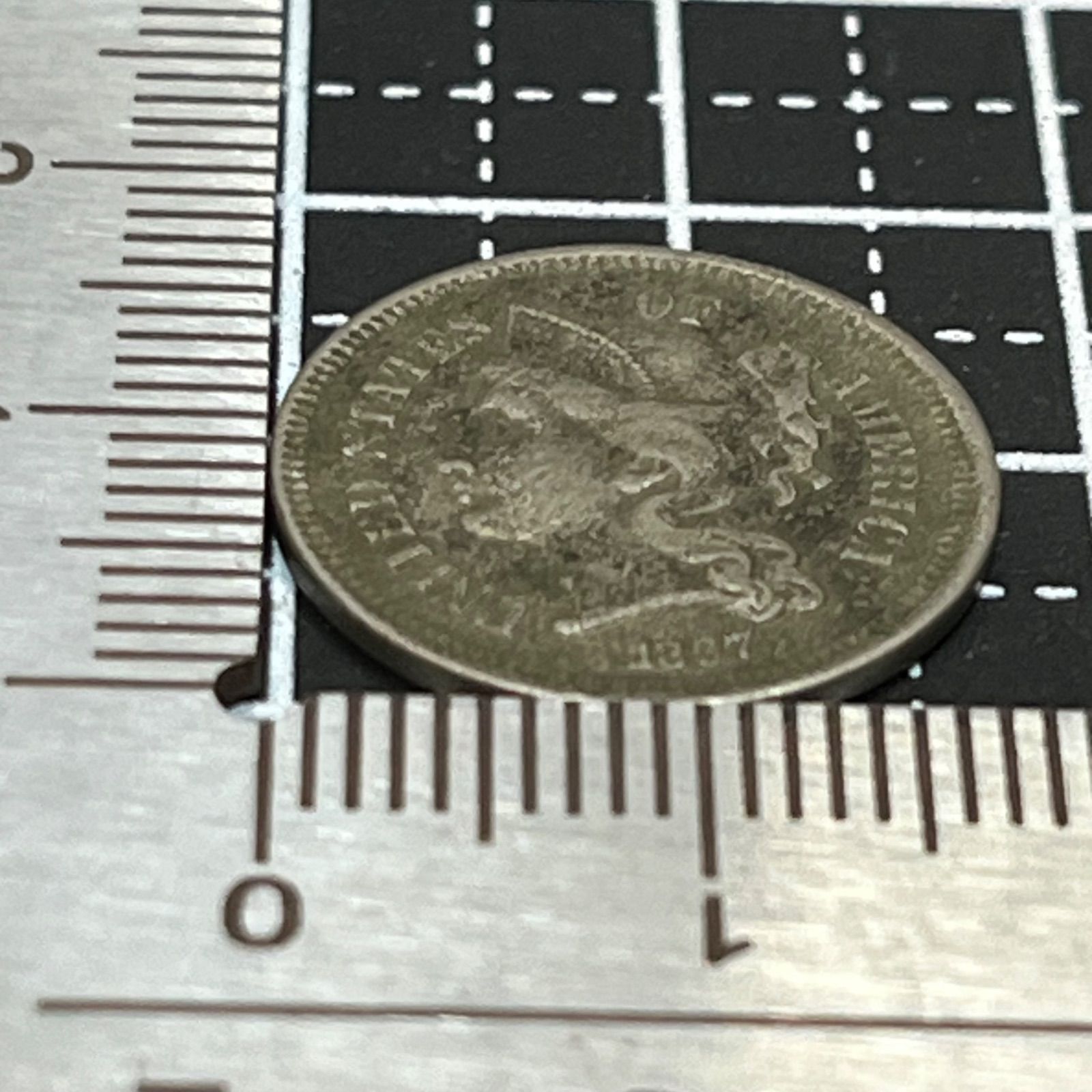 アメリカ古銭】1867年 3セント・ニッケル貨／Three Cent Nickel