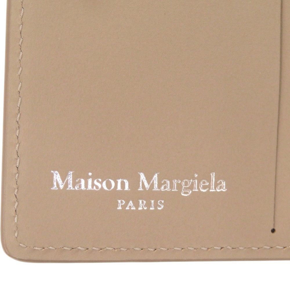 未使用 メゾン マルジェラ 4ステッチ レザー ベージュ 二つ折り財布