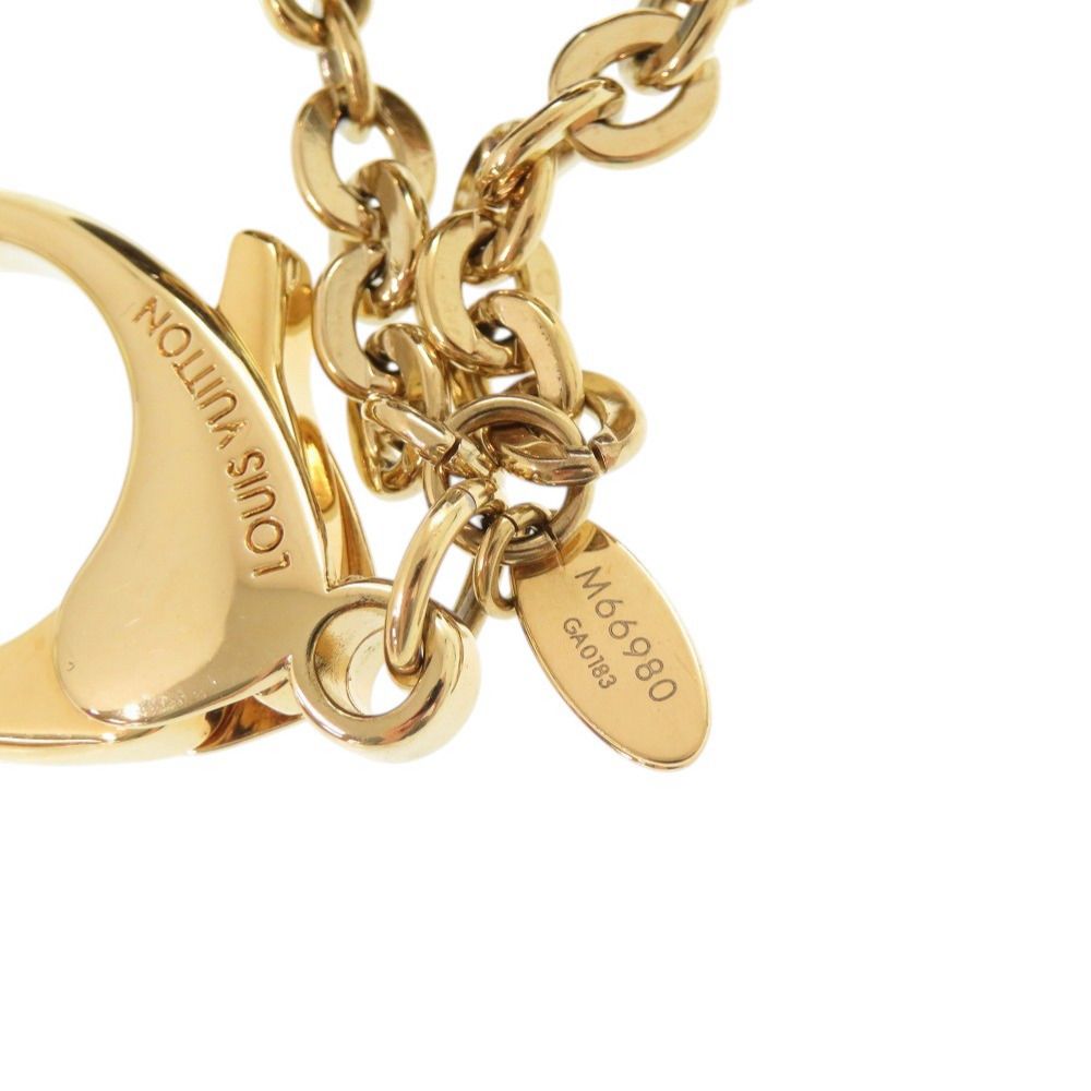 美品 ルイ ヴィトン M66980 メタル ブラウン ゴールド バッグチャーム