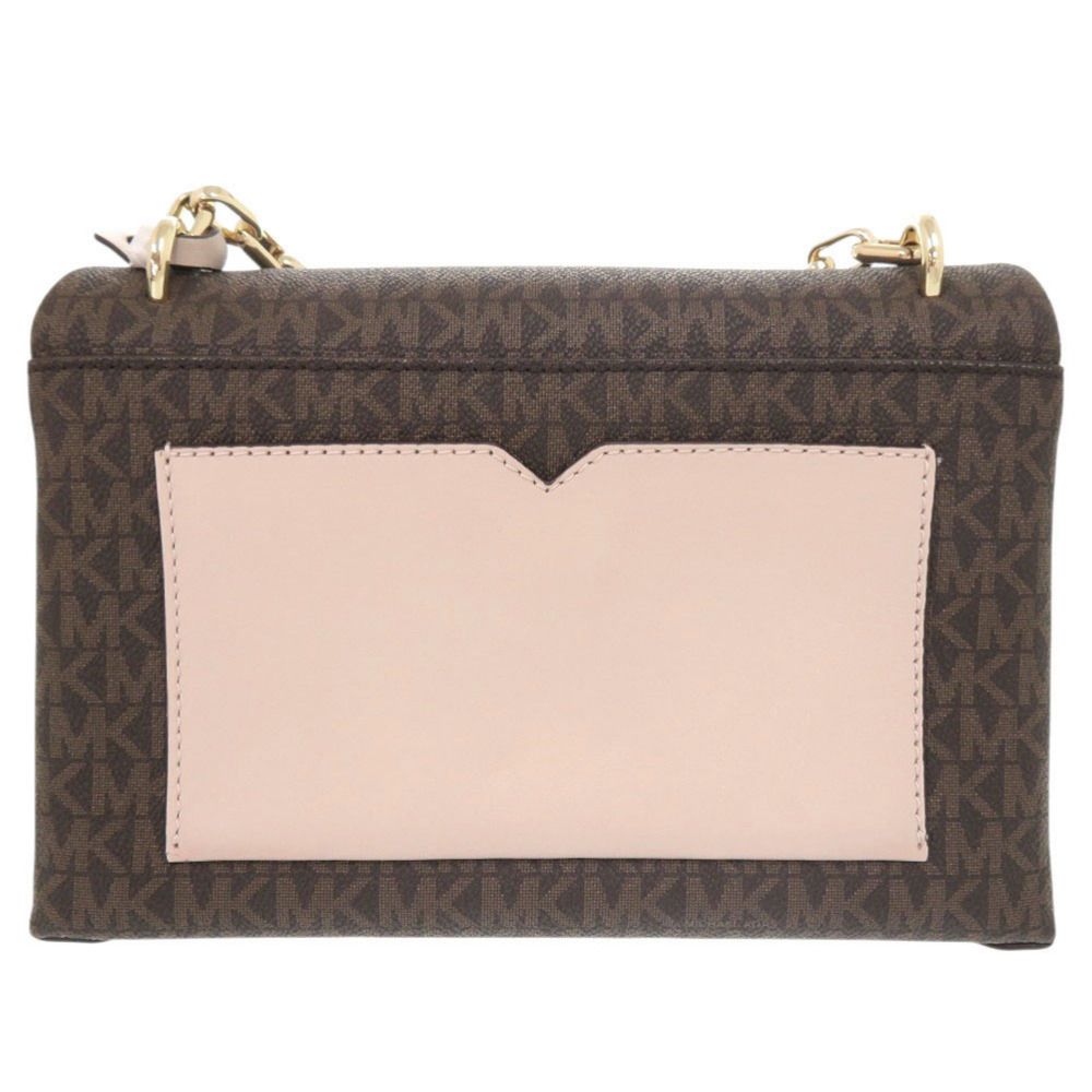 マイケルコース CeCe MKシグネチャー PVCコーティングキャンバス ブラウン ピンク 2WAY ショルダーバッグ 1478 Michael Kors