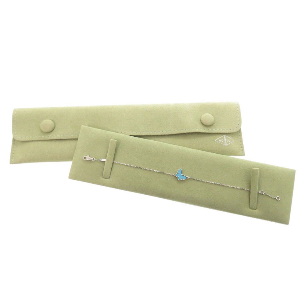 ヴァンクリーフ＆アーペル スウィート アルハンブラ パピヨン K 18 WG 750 ターコイズ シルバー ブレスレット 0726 Van Cleef - Arpels