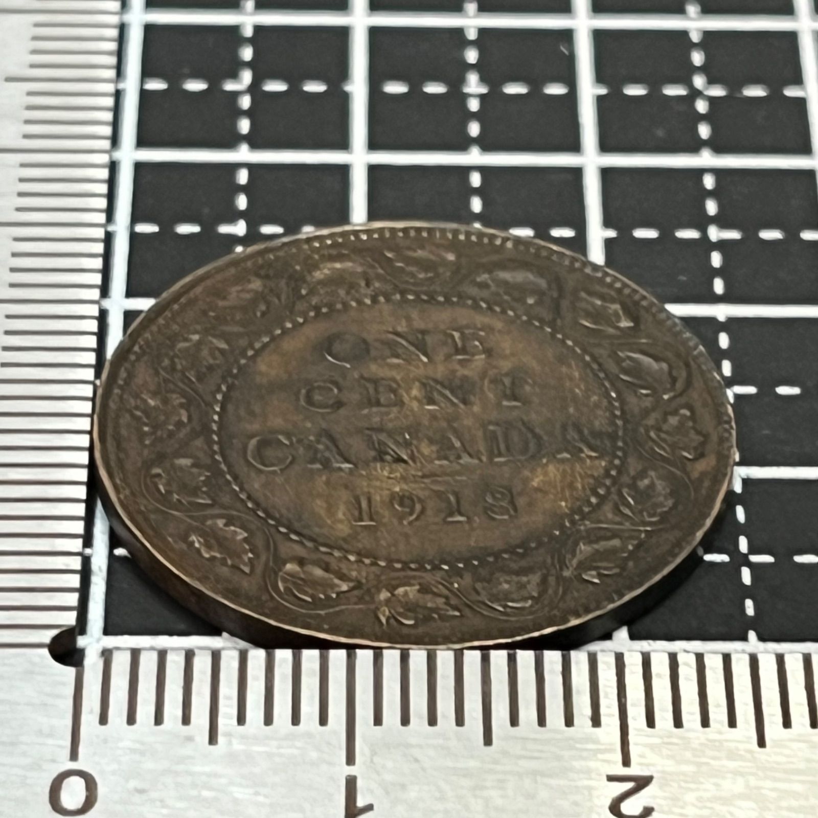 カナダ銅貨】1918年 1セント／ジョージ5世 大型1セント 最終期デザイン／人気の楓葉リース図案／古銭・アンティークコイン 470 - メルカリ