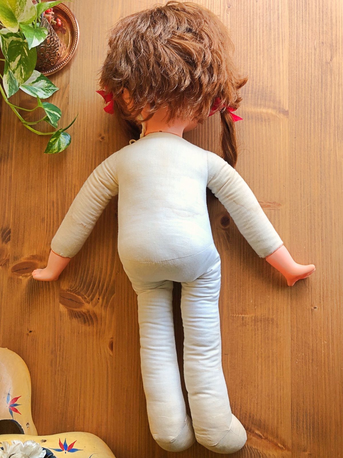 昭和レトロな抱き人形/70年代ヴィンテージドール55cm - メルカリ