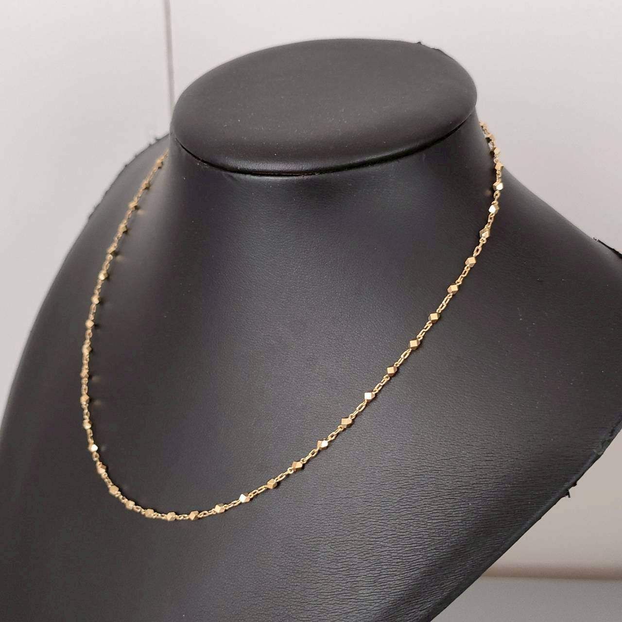 18金 K18 デザインネックレス 造幣局刻印 レディース 6.99g 42㎝ D562