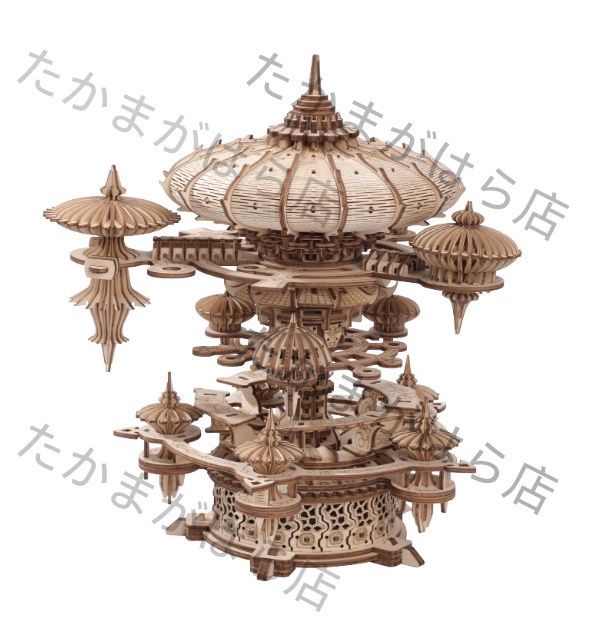 楽放 木製 手作り オルゴール ブロック 天空の城ラピュタ 立体組み立てモデル カップル 誕生日プレゼント MERCADOAVALIA_COM_BR