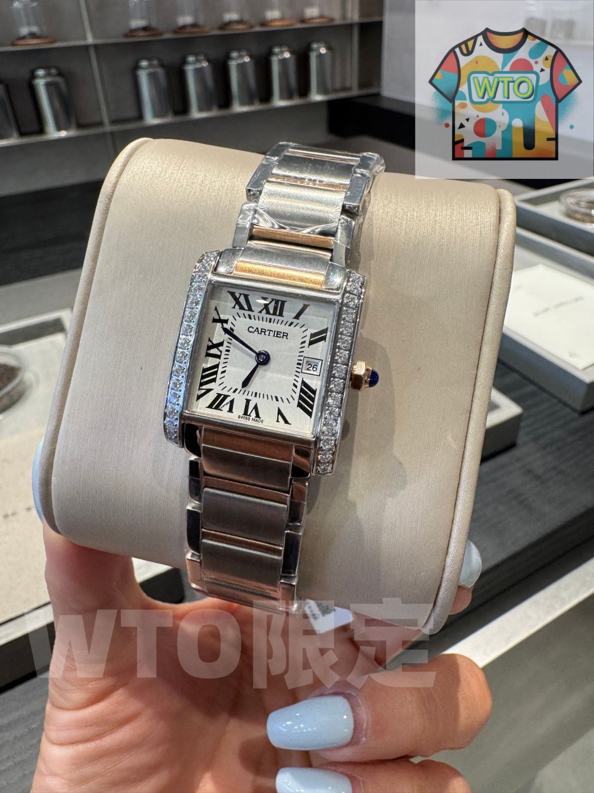  今日 Cartier カルティエ Tank Francaise Women s Watch-WTO輸入2 腕時計(デジタル) 時計