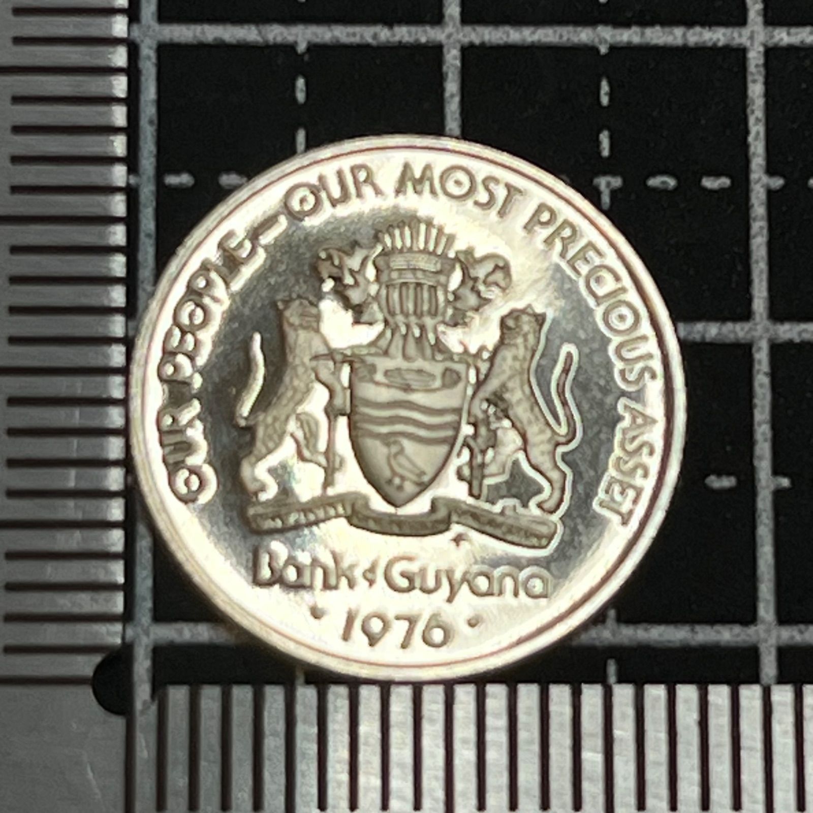 ガイアナ 10セント 1976年 プルーフ未使用／サル図案 COOPERATIVE