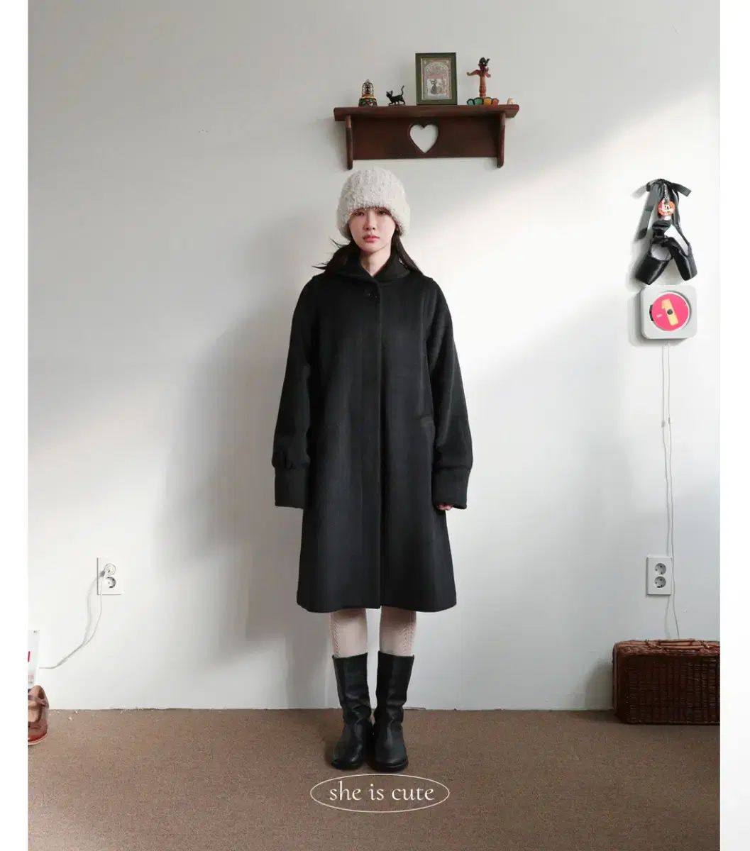 Sheiscute シイズキュート カドルコート ブラック
