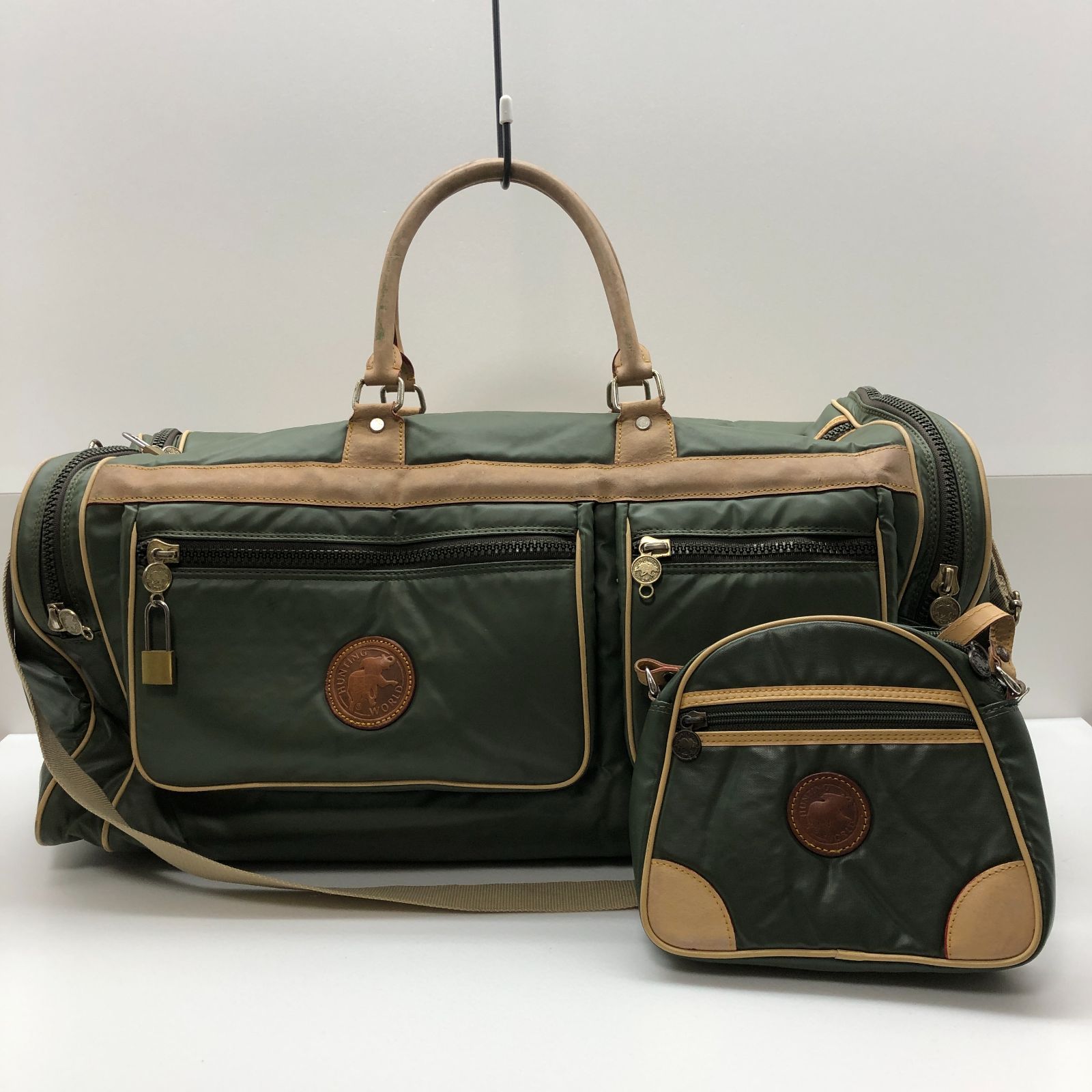 HUNTING WORLD ハンティングワールド ボストンバッグ(鍵付き