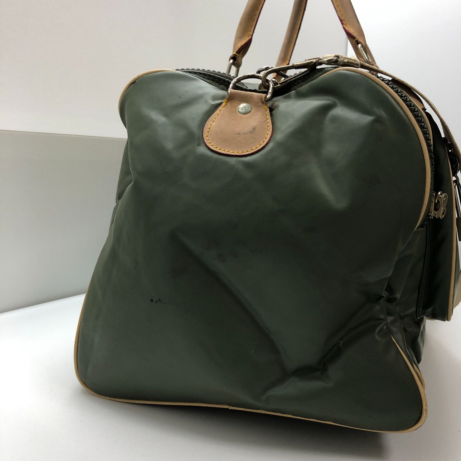 ハンティングワールド　ショルダーバッグ　カーキ ハンティングワールド/ショルダーバッグ/カーキ×ブラウン/バチュー