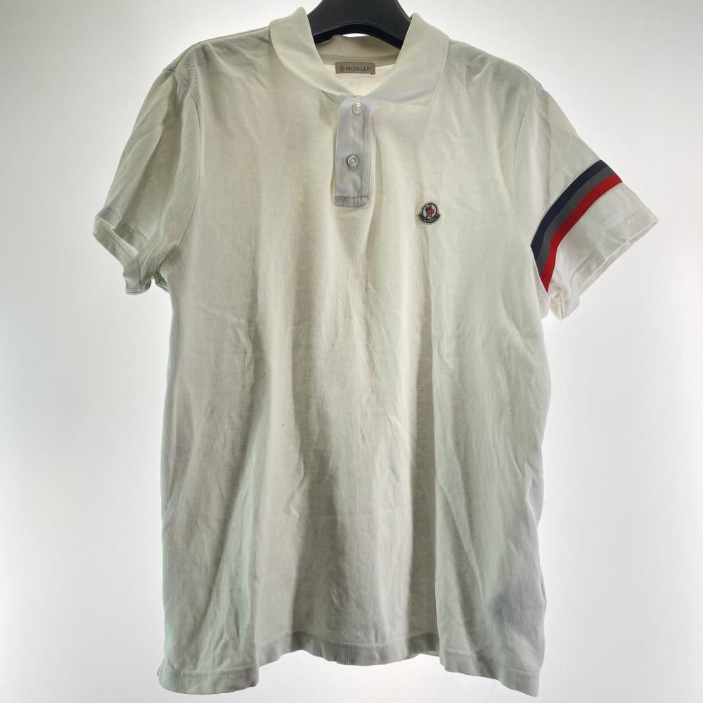 MONCLER MAGLIA POLO MANICA CORTA 半袖ポロシャツ ホワイト サイズM モンクレール 半袖ポロシャツ 17