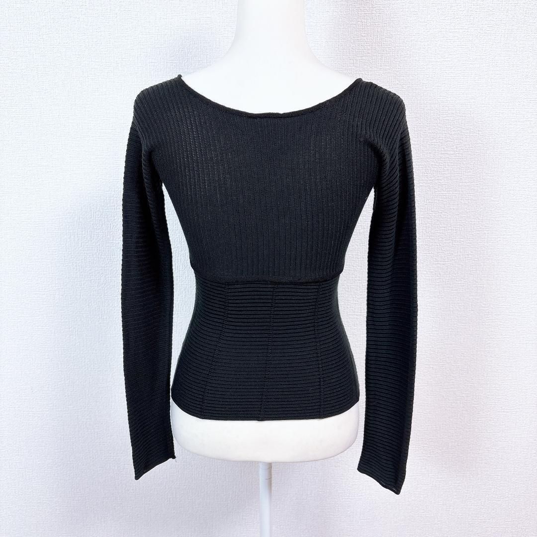 Vネック ニットカットソー