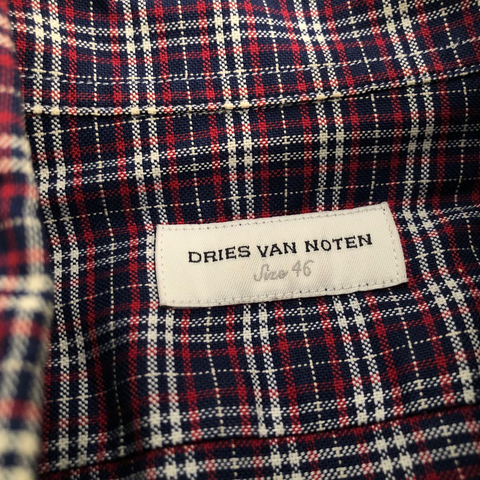 DRIES VAN NOTEN ジップシャツ　ドリス　archive チェック DRIES VAN NOTEN ジップシャツ ドリス archive チェック