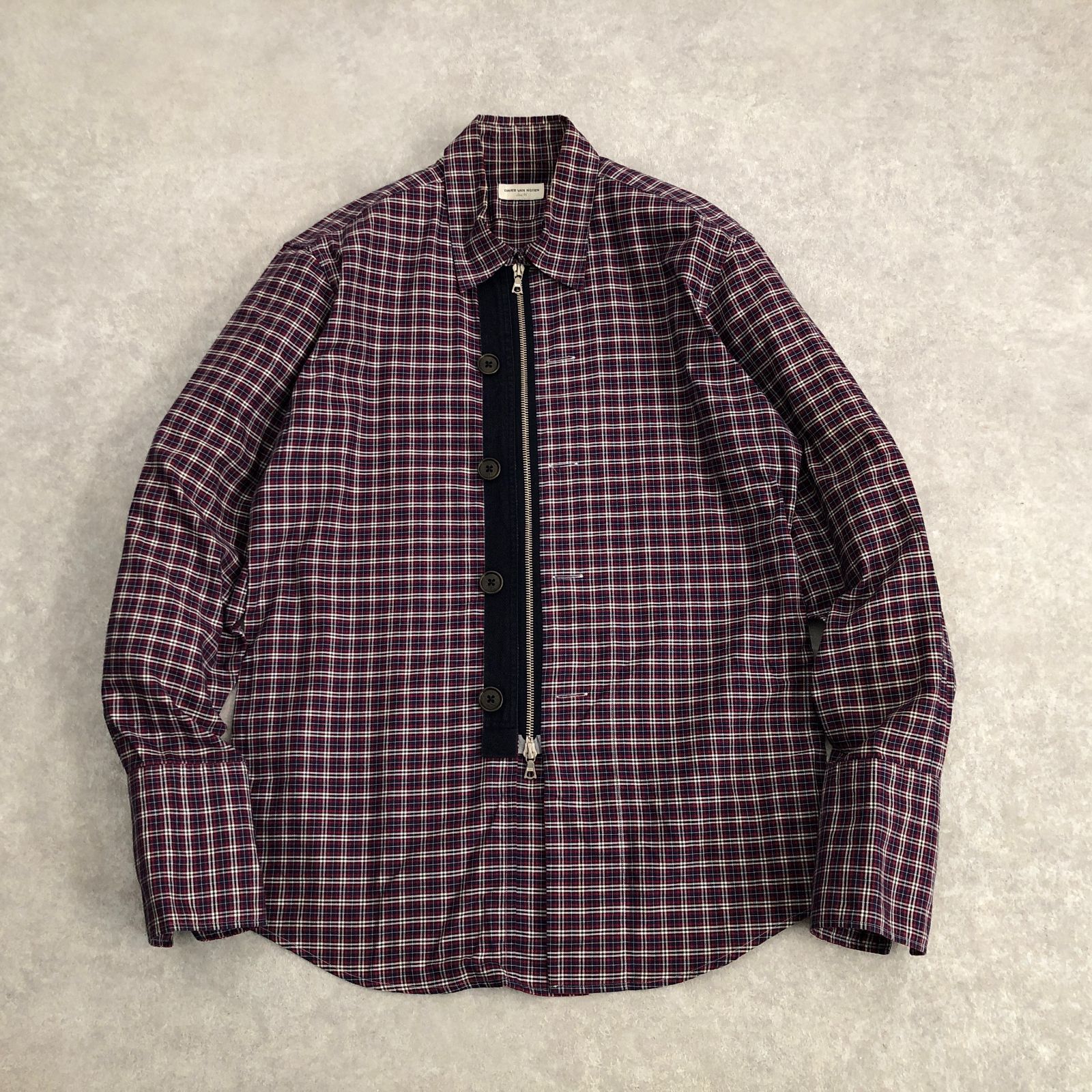 DRIES VAN NOTEN Archive ZIPPER チェック シャツ ドリスヴァンノッテン