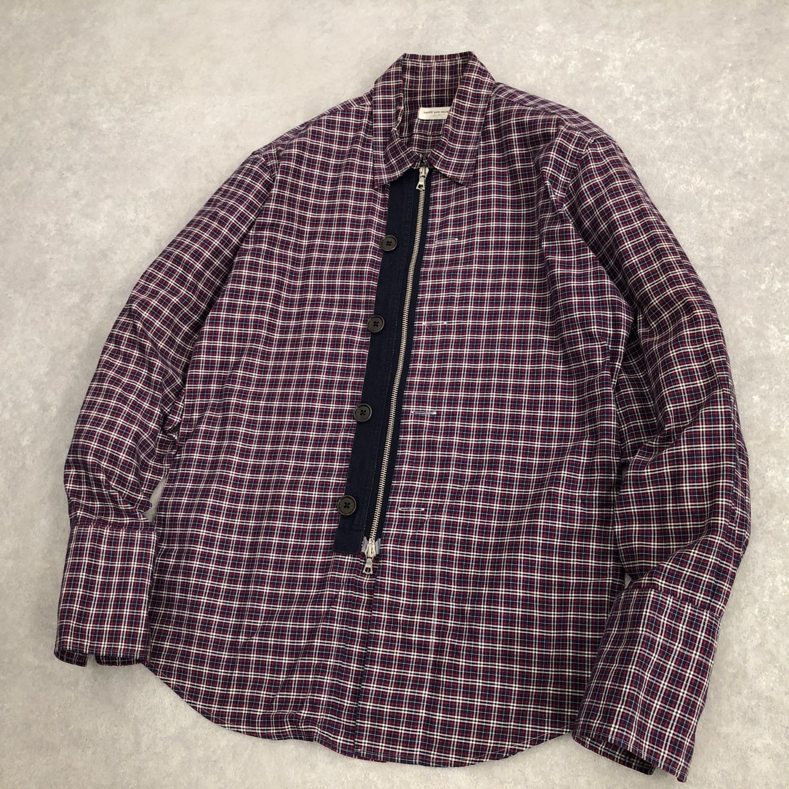 DRIES VAN NOTEN Archive vintage ZIPPER チェック シャツ ドリス