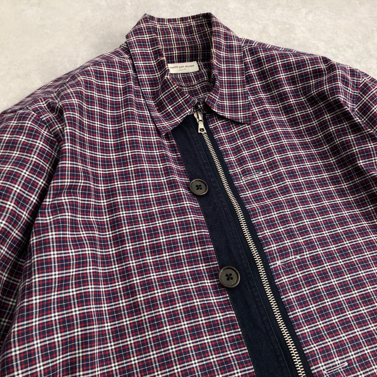 DRIES VAN NOTEN Archive vintage ZIPPER チェック シャツ ドリス