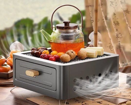 囲炉裏煮茶焼きオーブンストーブ炭ストーブ戸外火鉢棚冬火を焚きます