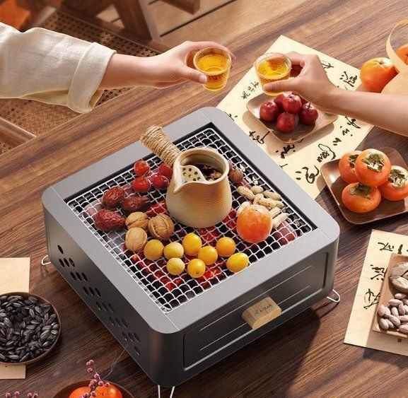 囲炉裏煮茶焼きオーブンストーブ炭ストーブ戸外火鉢棚冬火を焚きます