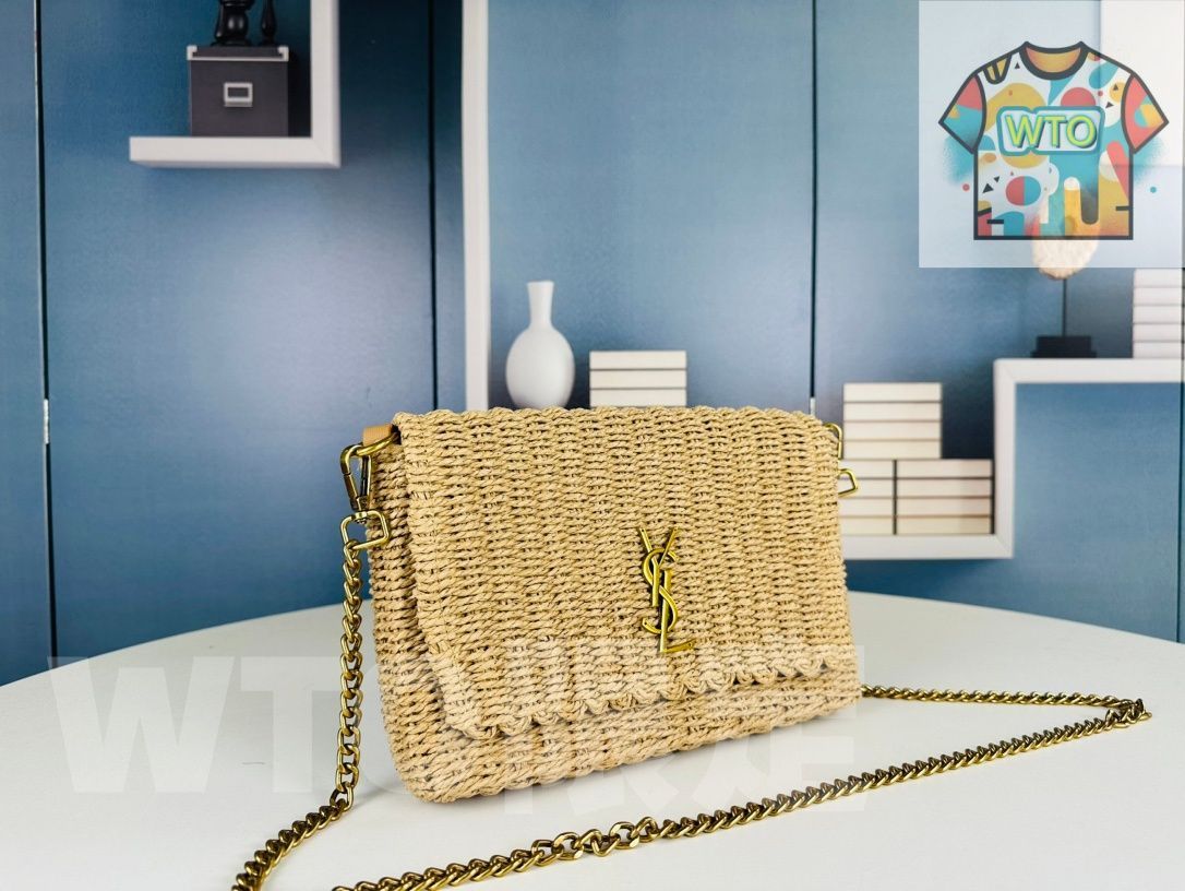 今日 YSL サンローラン Kate ラフィア編みチェーンバッグ 在庫 価格 -WTO輸入1