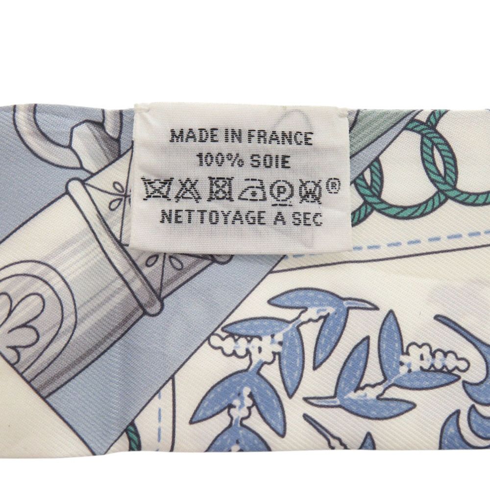 美品 エルメス ツイリー Cliquetis クリケティス シルク グリーン