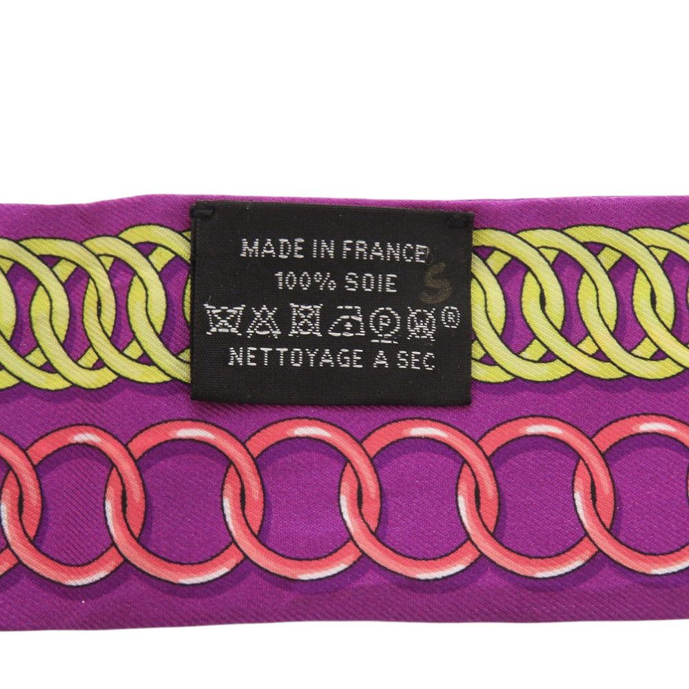  エルメス ツイリー Maillons マイヨン シルク パープル スカーフ 紫 0516 HERMES その他 小物