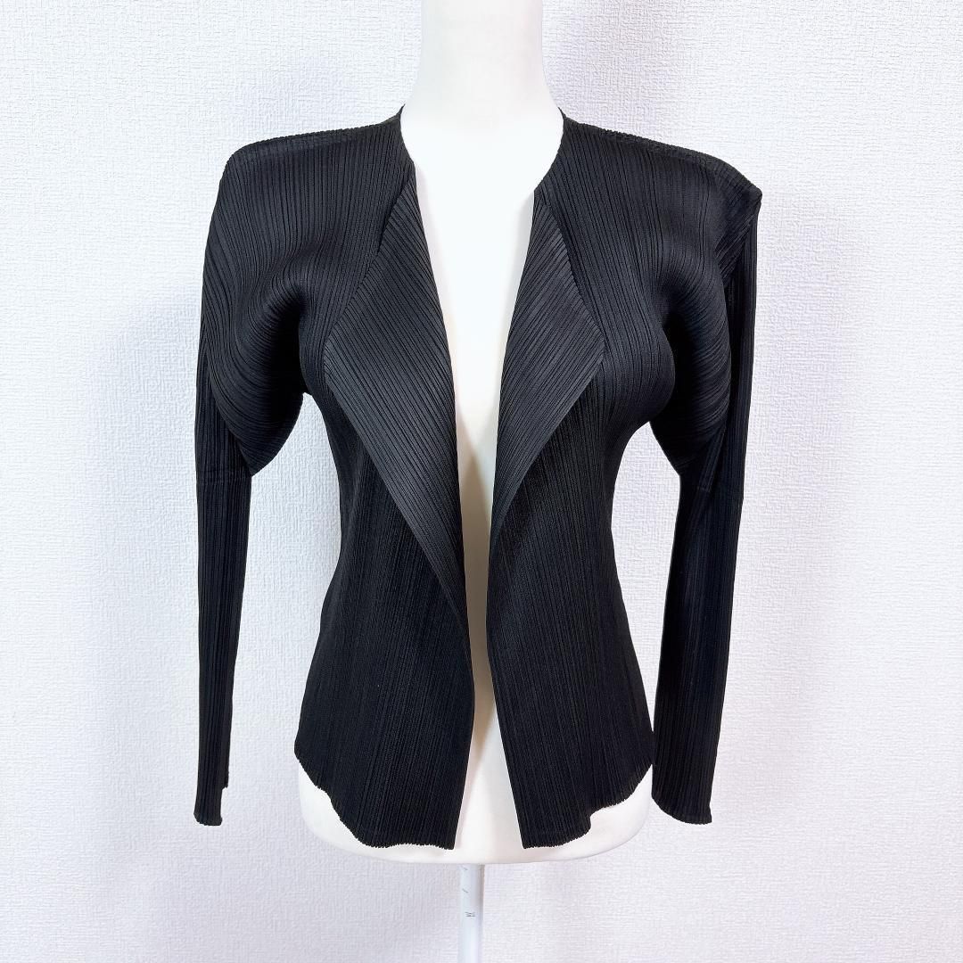 PLEATS PLEASE イッセイミヤケ 長袖プリーツジャケット カーデ
