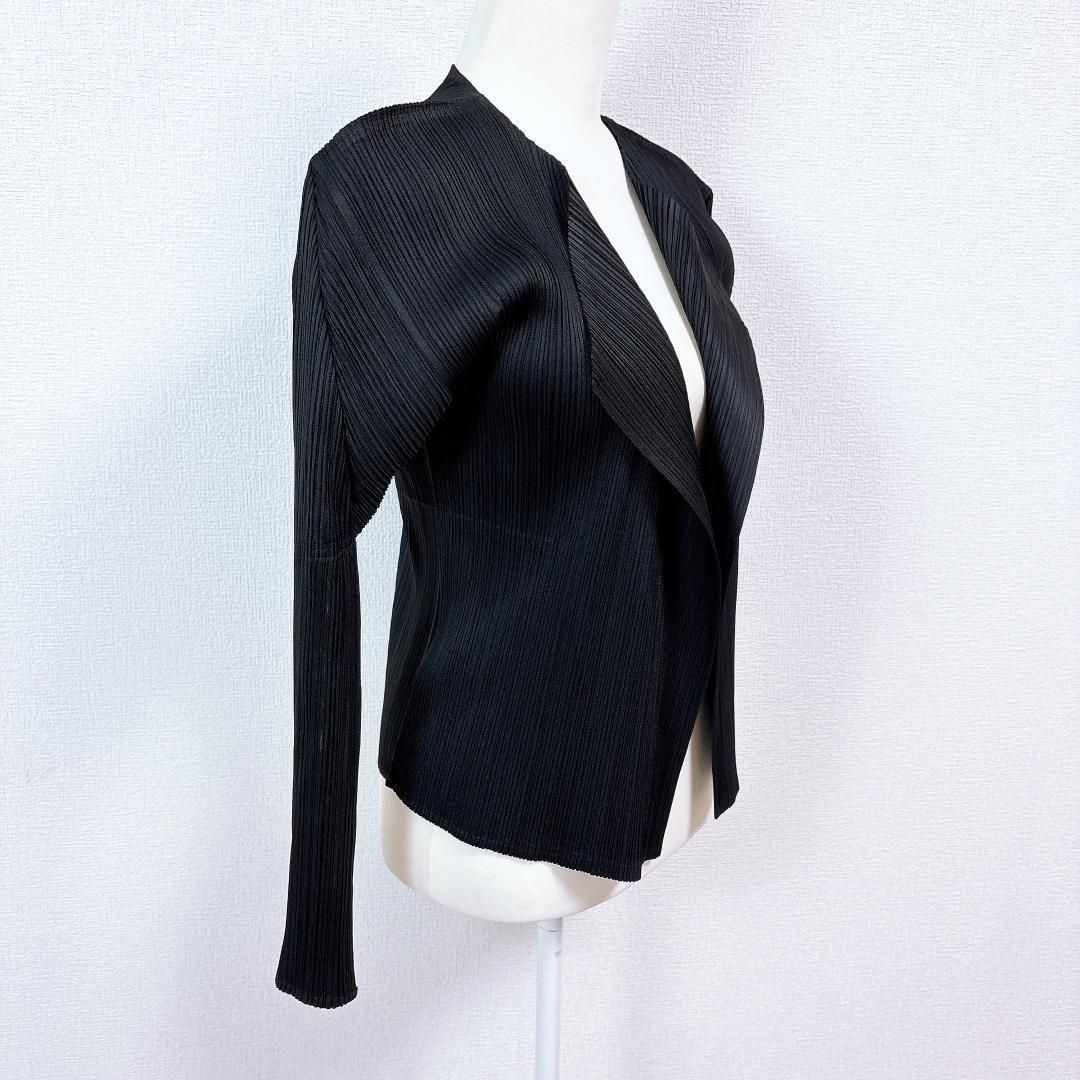 美品 PLEATS PLEASE イッセイミヤケ 長袖プリーツジャケット カーデ
