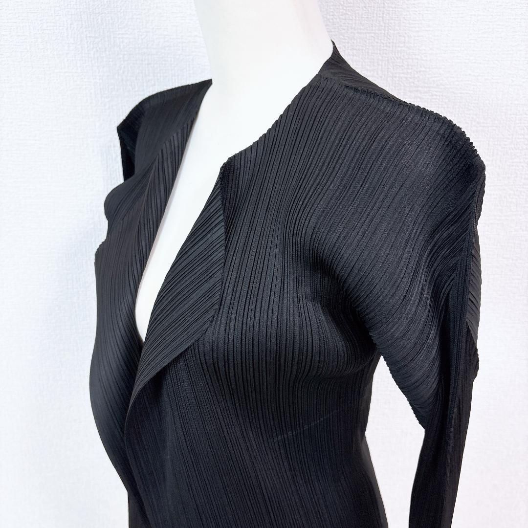 美品 PLEATS PLEASE イッセイミヤケ 長袖プリーツジャケット カーデ