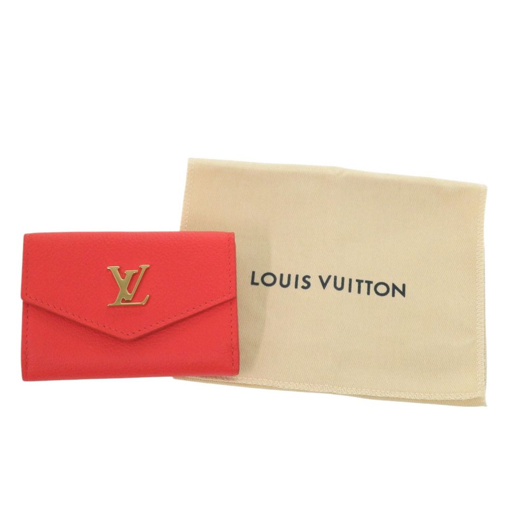 ルイ ヴィトン ポルトフォイユ ロックミニ M 67860 レザー レッド 三つ折り財布 赤 LV 0393 LOUIS VUITTON