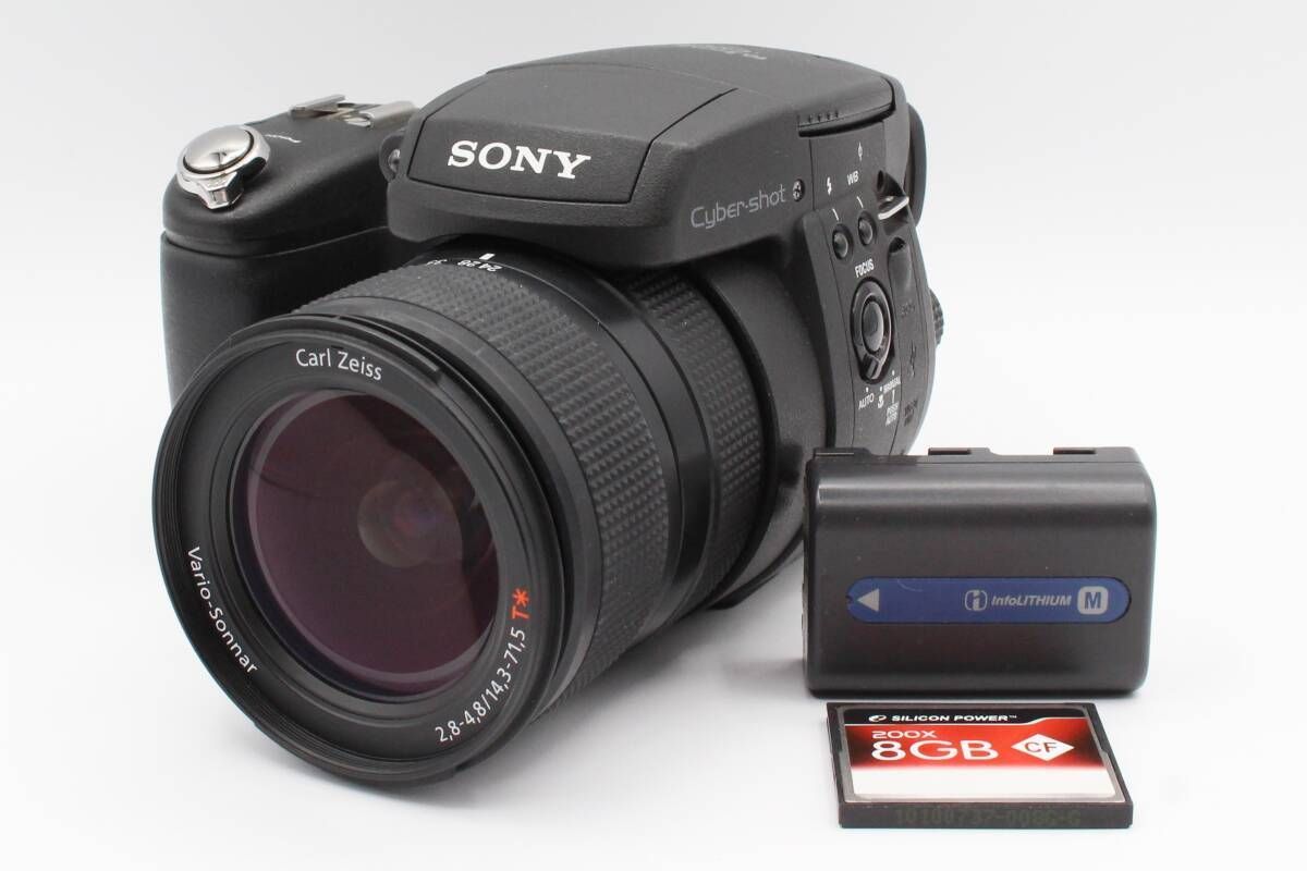 動作品 ソニー SONY サイバーショット Cyber-shot DSC-R1 コンパクトデジタルカメラ ブラック バッテリー CFカード ♯388